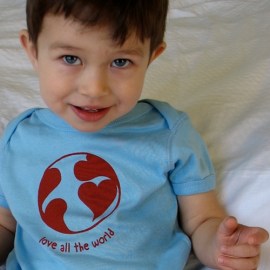 Love All the World Organic Cotton Baby Bodysuit by Tender Sapling