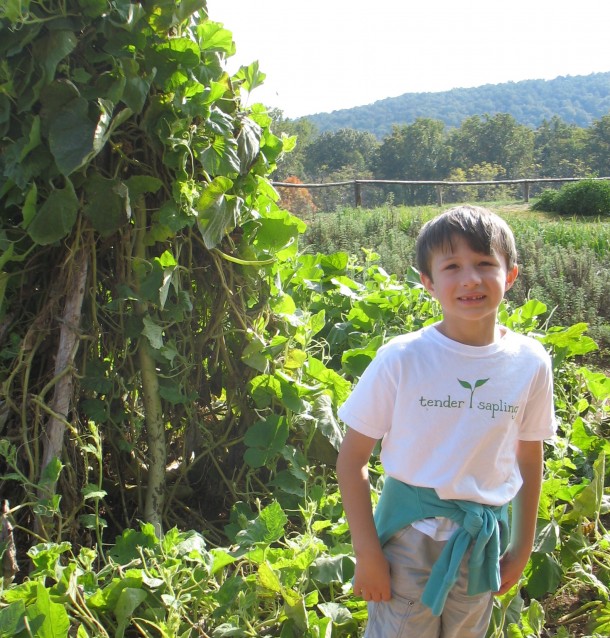 Boy in Monticello garden
